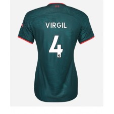 Liverpool Virgil van Dijk #4 Tredjedrakt Kvinner 2022-23 Kortermet
